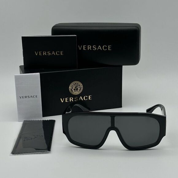 VERSACE Sunglasses VE4439 GB1/87 Black/Dark Grey Unisex NEW